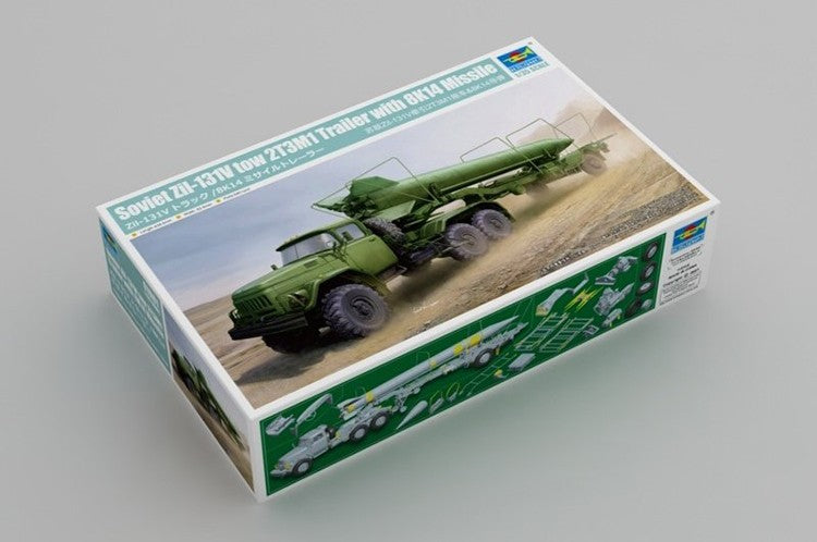 Trumpeter 1/35 01081 Soviet Zil-131V Tow 2T3M1 Trailer with 8K14 Missile
