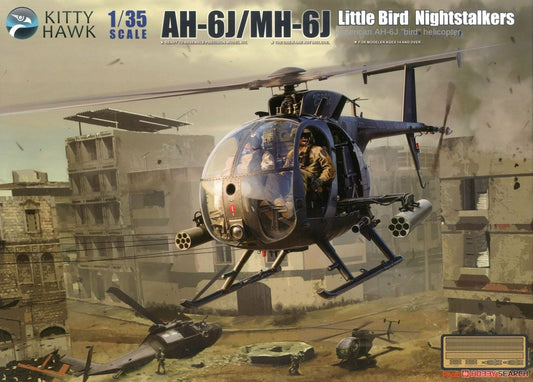 Kitty Hawk 50003 1/35 AH-6J/MH-6J `Nightstalkers` Assemble Plastic Model Helicopter ModelHive