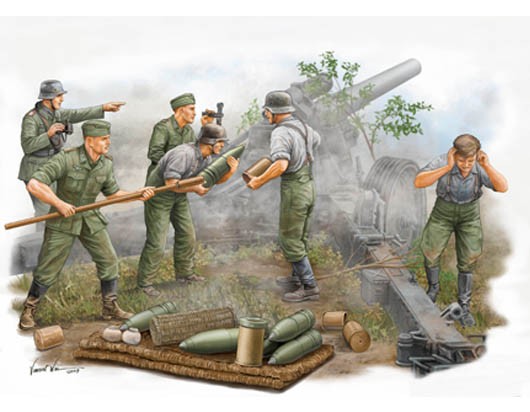 Trumpeter 00425 1/35 German s.FH 18 Field Howitzer Gun Crew