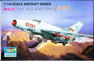 Trumpeter 01325 1/144 SCALE MiG-21 The Pla Air Force F-7II Plastic Model kit