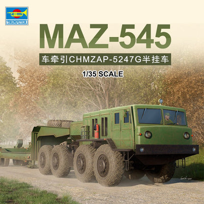 Trumpeter Models 01089 1/35 MAZ-545 Transporter with CHMZAP-5247G Semi-Trailer