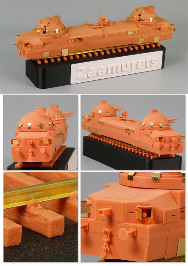 QW Q09008 1/72 Zaamurets/Orlik/No,105 Armored Train Model Kit w/Metal Track