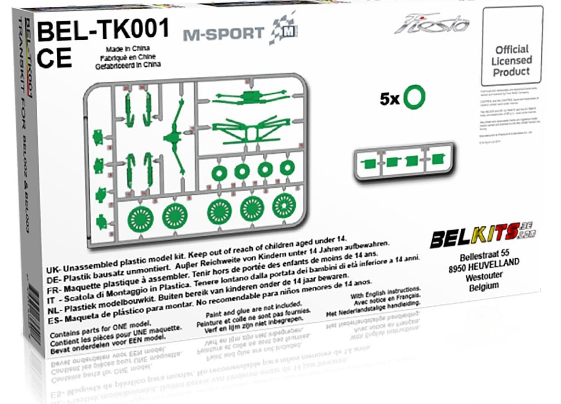 BELKITS BELTK001 1/24 Specs Conversion Kit for Fiesta S200/WRC (for BEL002/003)