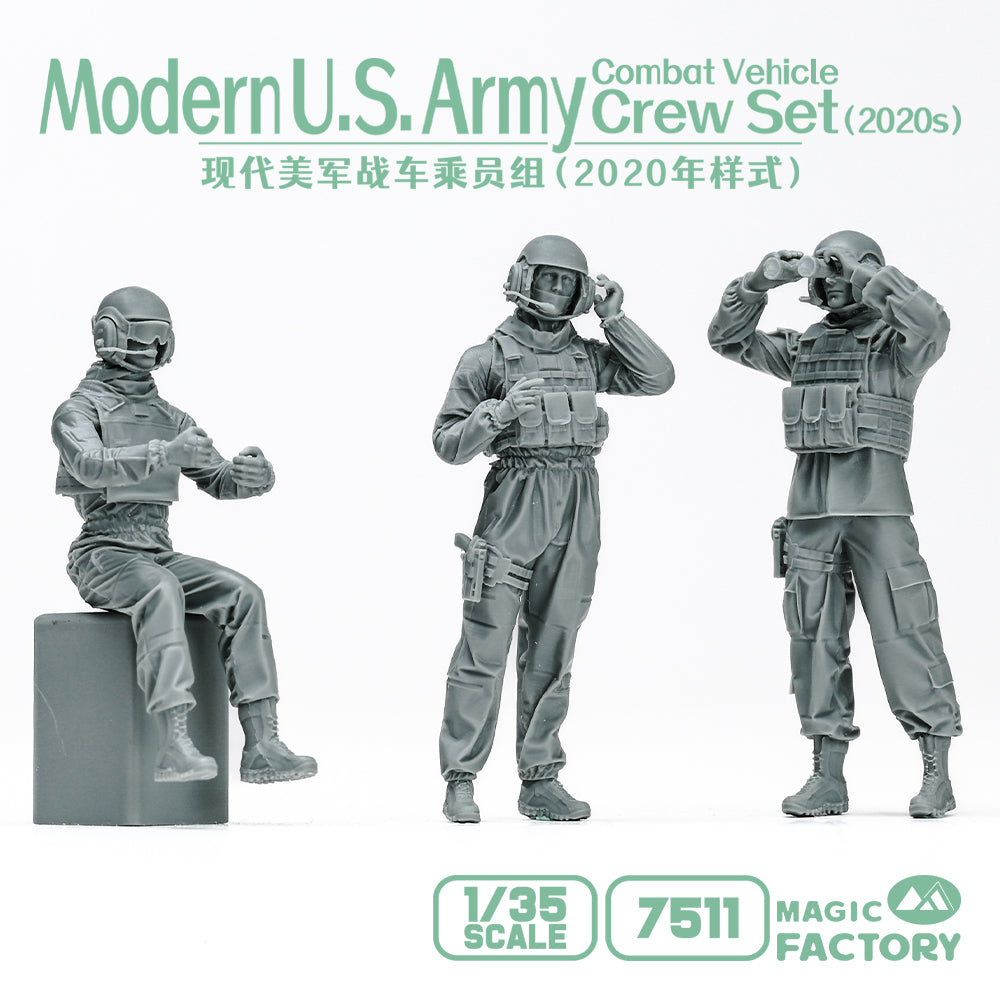 MAGIC FACTORY 7511 1/35 Modern U.S. Army Combat Vehicle Grew Set