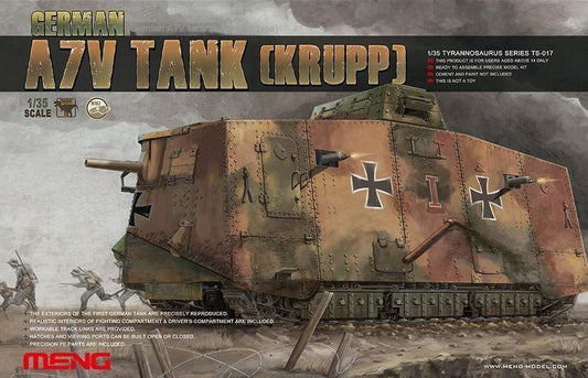 Meng Model 1/35 TS-017 German A7V Tank (Krupp) Rare
