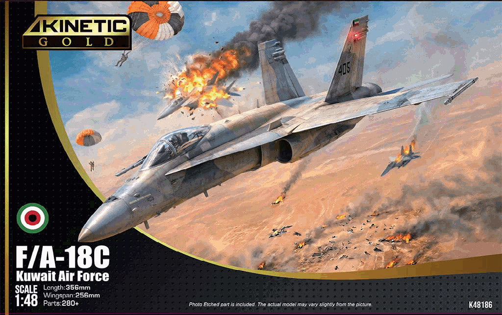 KINETIC K48186 1/48 F/A-18C Kuwait Air Force Fighter Assembly Model Kit Presale