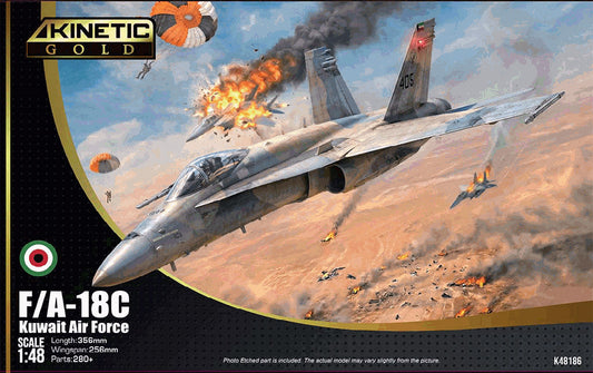 KINETIC K48186 1/48 F/A-18C Kuwait Air Force Fighter Assembly Model Kit Presale