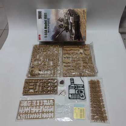 Discover the RYE FIELD 5155 T-55A 1/35 Tank Model Kit with full interior, workable suspension, and track – the perfect addition for hobbyists!