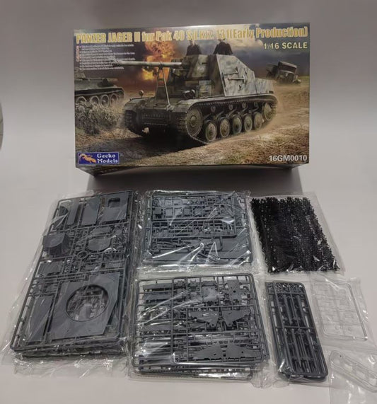 Discover the Gecko Models 16GM0010 1/16 PANZER JAGER II Tank Model Kit. Low Stock - order now to secure yours before it's gone!