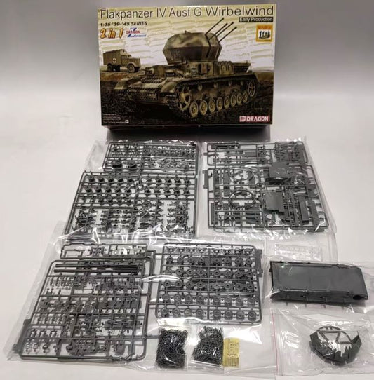 DRAGON 6926 1:35 WWII German flakpanzer IV Ausf.Gw/Zimmerit Tank Model kit 2in1