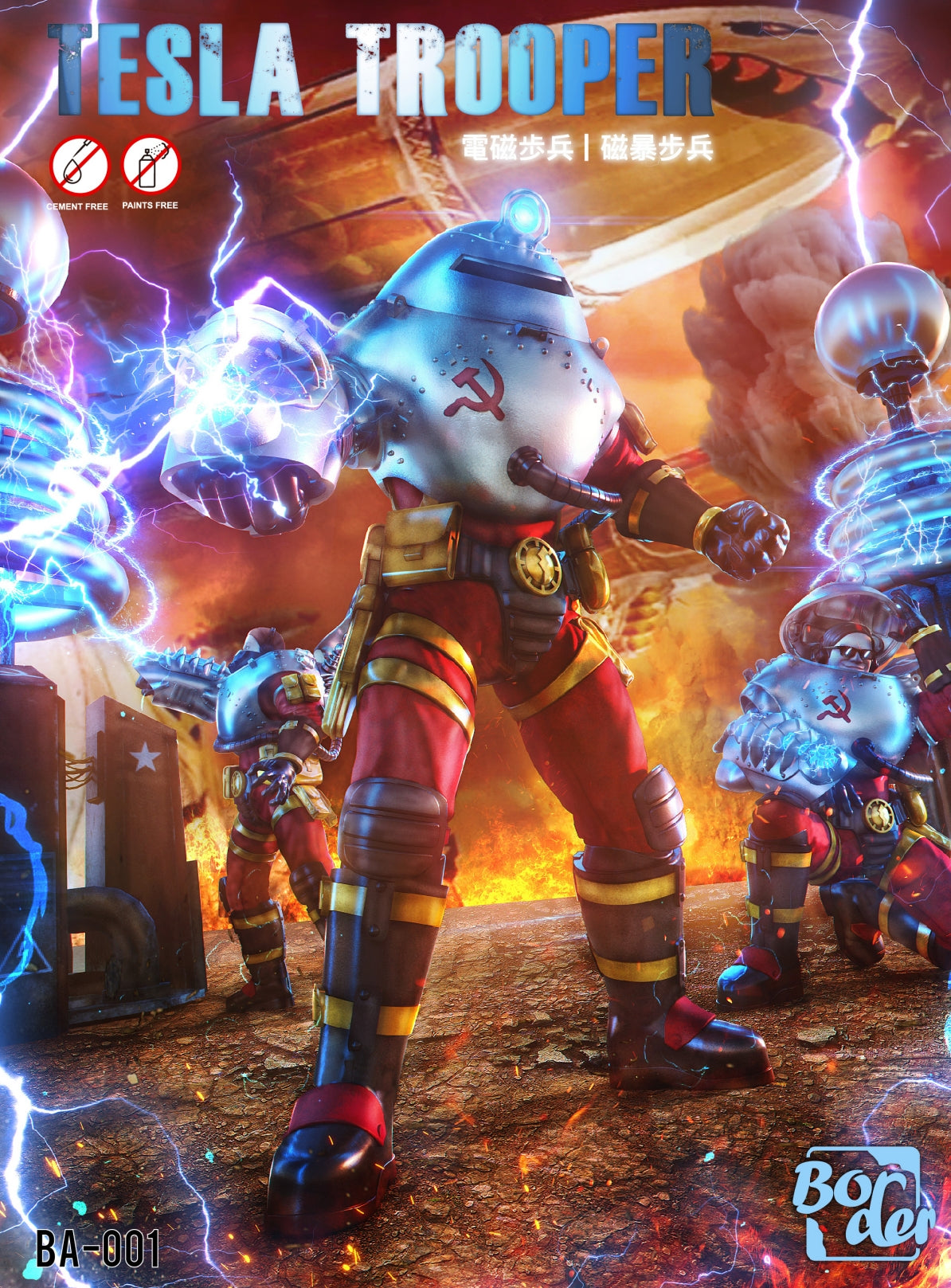 Border BA-001 1/12 TESLA TROOPER Movable Magnetic Storm Infantry No Glue