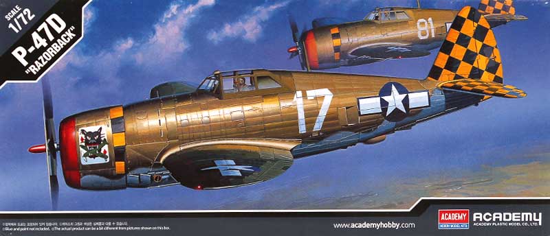 Academy 12492 1/72 P-47D Thunderbolt Razortop Model Kit  "Plastic model¡±