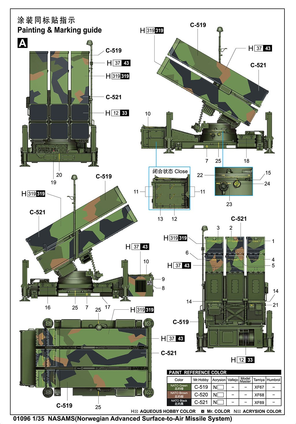 Trumpeter 01096 1:35 NASAMS(Norwegian Advanced Surface-to-Air Missile System)