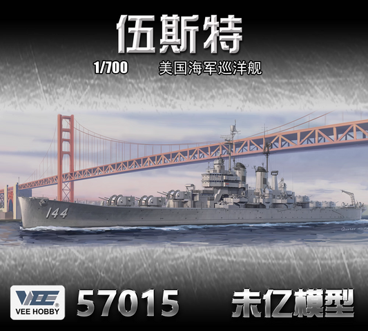 VEE HOBBY V57015 1/700 SCALE USS WORCESTER CL-144 CRUISER MODEL KIT