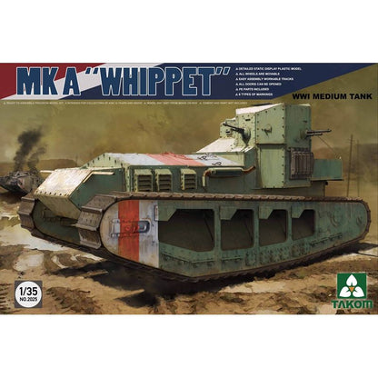 Takom 2025 Scale 1/35 MK A `Whippet` WWI Medium Tank Model Kit