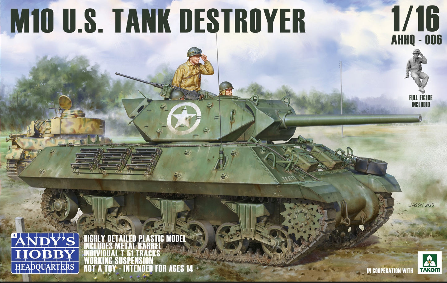 TAKOM AHHQ-006 1/16 US M10 Tank Destroyet Wolverine Model Kit