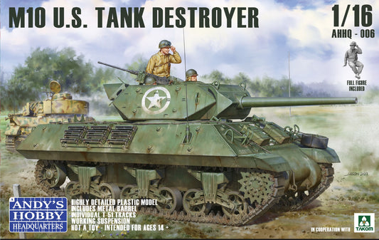 TAKOM AHHQ-006 1/16 US M10 Tank Destroyet Wolverine Model Kit