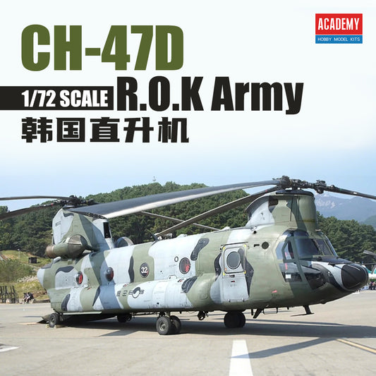 Academy AC12503 1/72 Boeing CH-47D Chinook R.O.K. ARMY Assembly Model Kit 