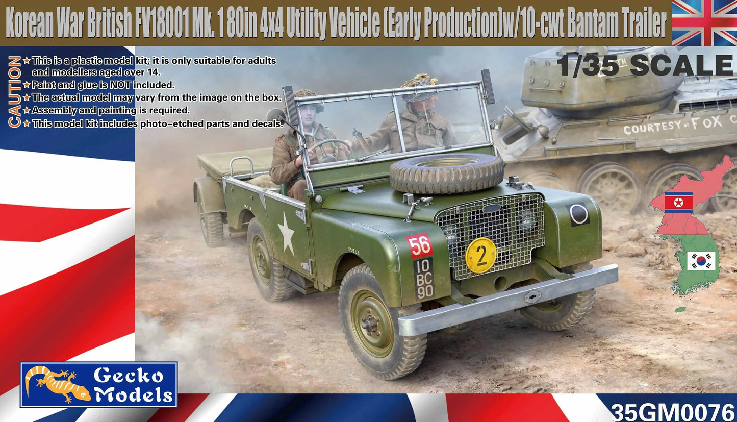 Gecko Models 35GM0076 1/35 FV18001 Mk. 1 4x4 Utility Vehicle Early w/Trailer ModelHive