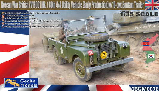 Gecko Models 35GM0076 1/35 FV18001 Mk. 1 4x4 Utility Vehicle Early w/Trailer ModelHive