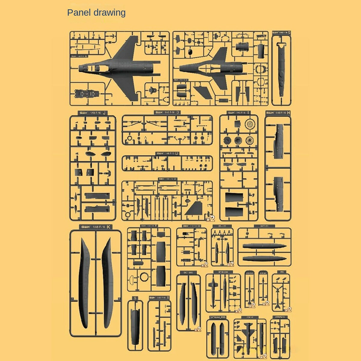 1/48 F-16I SUFA Israeli 2-Seat Fighter|1st Batch+Pilots/Sticker | Great Wall L4835