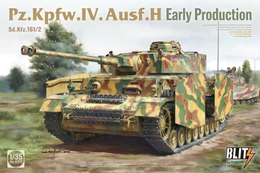 TAKOM 8019 1/35 Pz.Kpfw.IV Ausf. H Early Production Sd.kfz.161/2 Plastic Model Presale