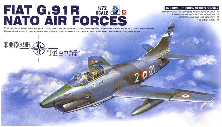 Meng Model 1/72 DS-004s Fiat G.91R Light Fighter Nato Air Forces - ModelHives