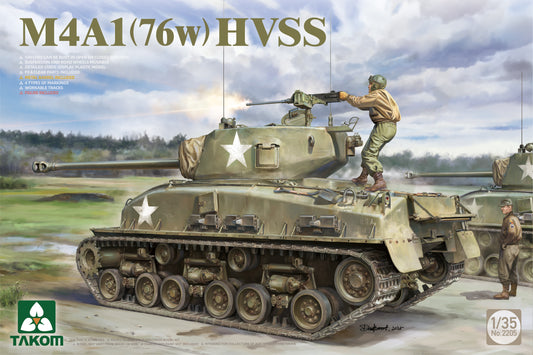 TAKOM 2205 1/35 M4A1 (76w) HVSS Military Armored Vehicle Assembly Model Kit
