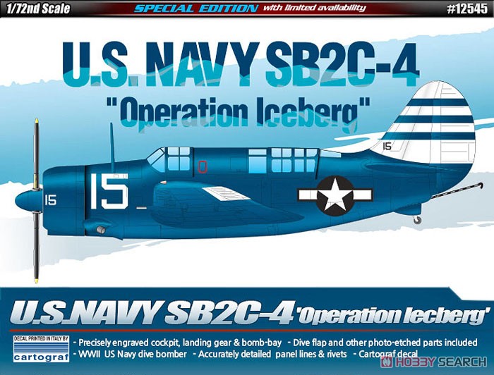 ACADEMY 12545 1/72 SB2C-4 Helldiver "Operation Iceberg" model kit