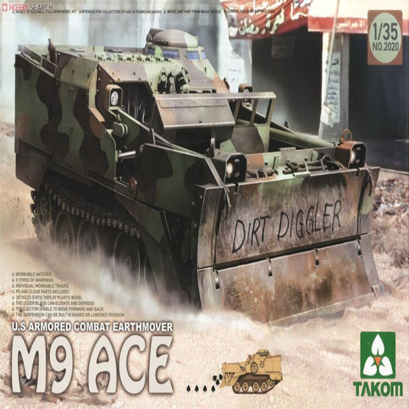 Takom 2020 1/35 Scale US Armored Combat Earthmover M9 Ace Model Kit