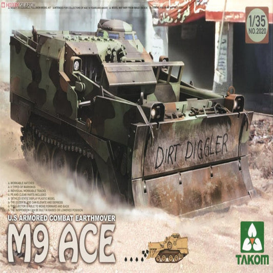 Takom 2020 1/35 Scale US Armored Combat Earthmover M9 Ace Model Kit