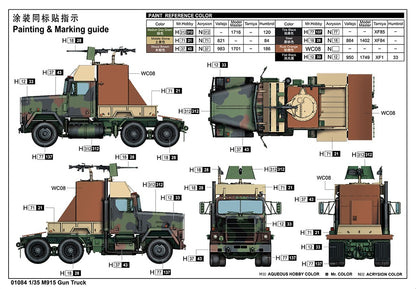 Trumpeter 01084 1:35 Scale M915 Gun Truck Plastic Model Assembly Kit