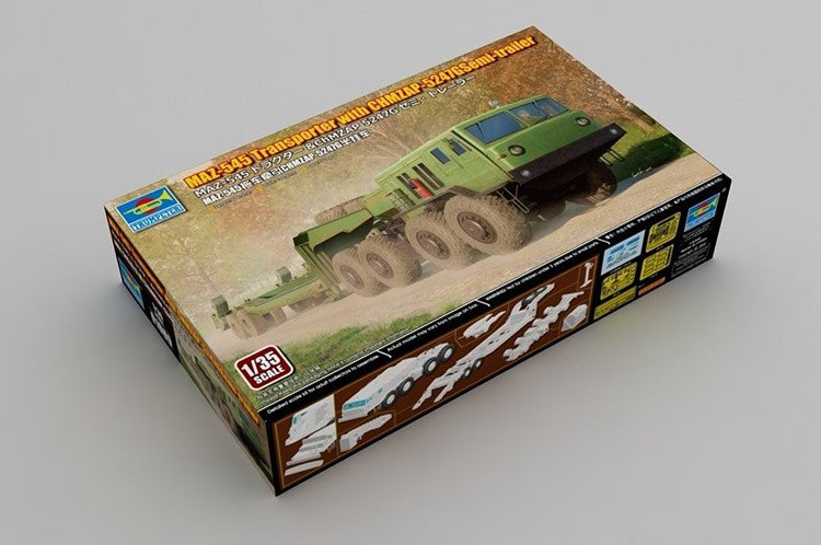 Trumpeter Models 01089 1/35 MAZ-545 Transporter with CHMZAP-5247G Semi-Trailer