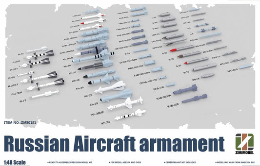 Zimi Model ZM80151 1/48 Scale Russian Aircraft Armament Set Assembly Model Kit - ModelHives