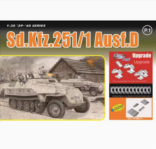 DRAGON 6980 1/35 WWII German Sd.Kfz.251/1 Ausf.D w/EZ Track /Guns&Equipment Part