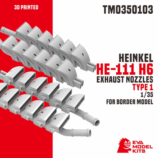 EVAMODEL TM0350103 1/35 Heinkel HE-111 H6 Exhaust Nozzles Type 1 For Border