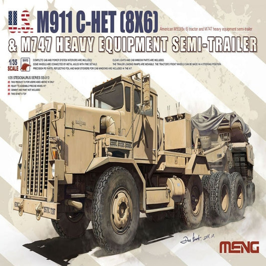 Meng SS-013 Model 1/35 M911 C-HET (8¡Á6) & M747 Heavy Equipment Semi-Trailer