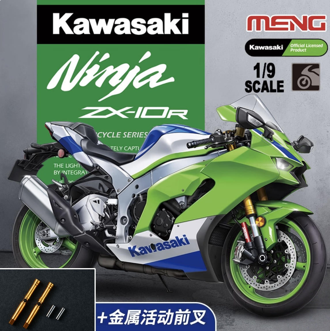 MENG 1/9  Kawasaki NINJA ZX-10R Motorcycle MT-007&SPS-092 Metal Active Fork