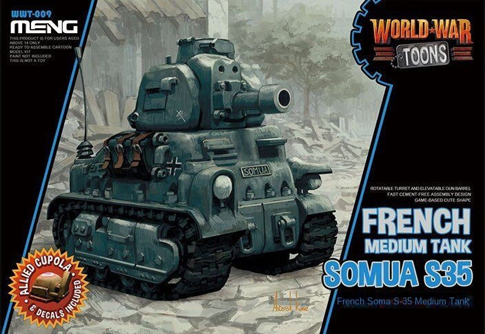 Meng Model WWT-009 Somua S35 French Medium Tank World War Toons (Q Edition)