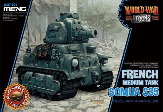 Meng Model WWT-009 Somua S35 French Medium Tank World War Toons (Q Edition)