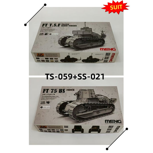 MENG SS-021 1/35 French FT T.S.F. Radio&TS-059 FT 75 BS Self-Propelled Artillery