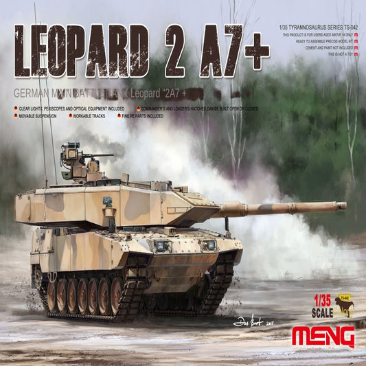 MENG Assembly Model Kit TS-042 1/35 German Modern Leopard 2A7+ Main Battle Tank