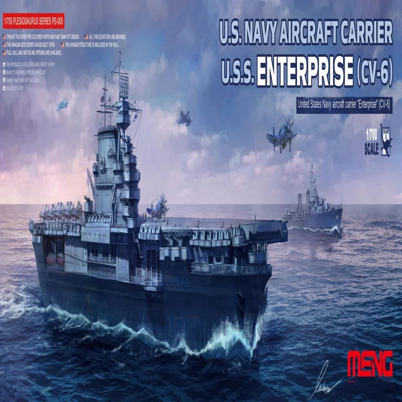 Meng Model PS-005 1/700 U.S.NAVY AIRCRAFT CARRIER U.S.S ENTERPRISE(CV-6) - ModelHives