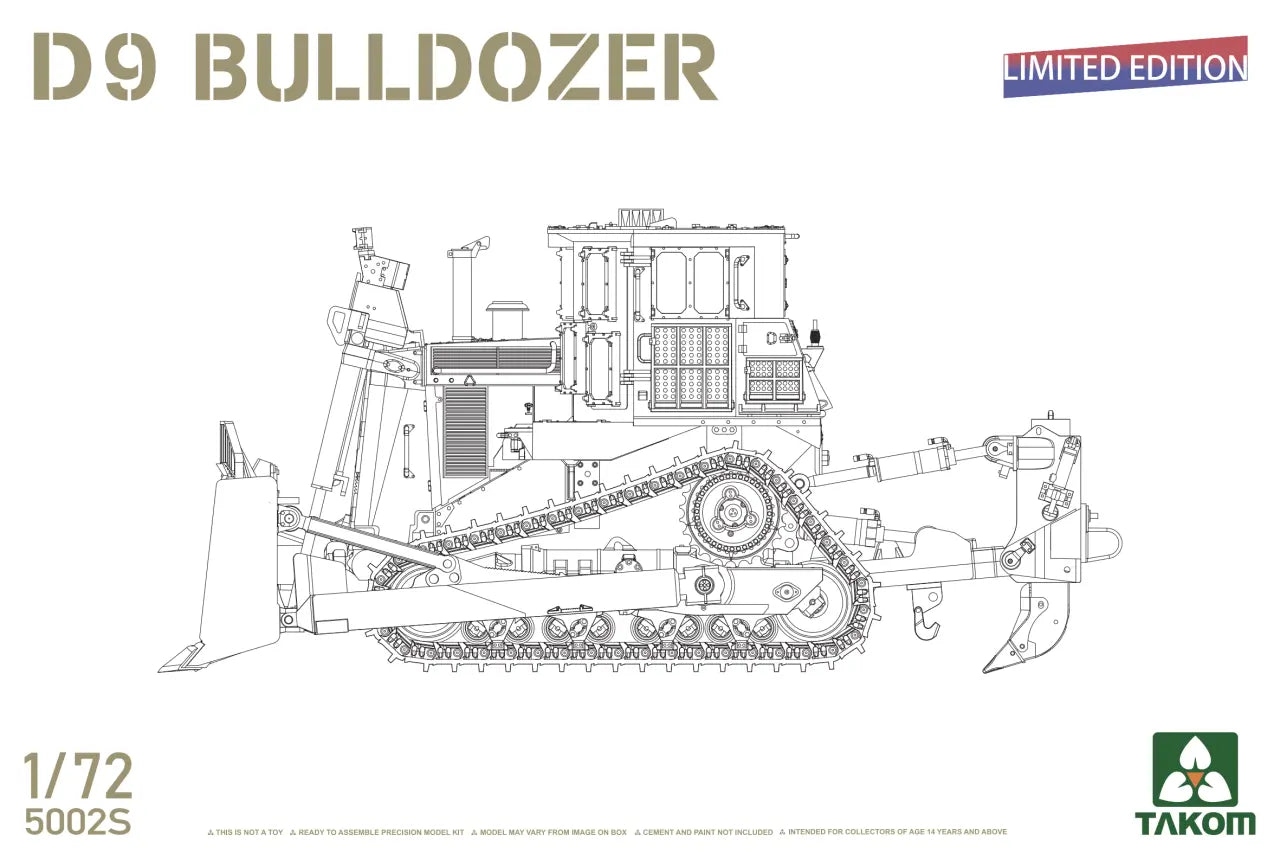 TAKOM 5002S 1/72 US D9 Bulldozer (Limited Edition)-High Detail Collection