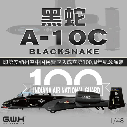 Great Wall Hobby S4823 1/48 A-10C 1921-2021 BLACKSNAKE INDANA AIR NATIONAL GUARD - ModelHives