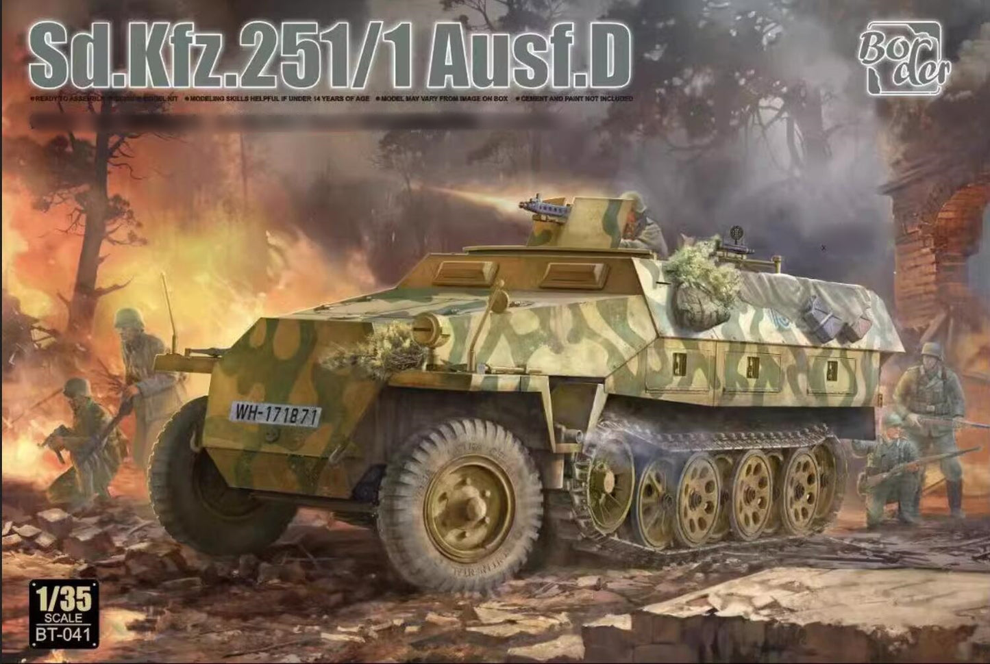 Border BT-041 1/35 Scale Sd.Kfz.251/1 Ausf.D Plastic Model Kit