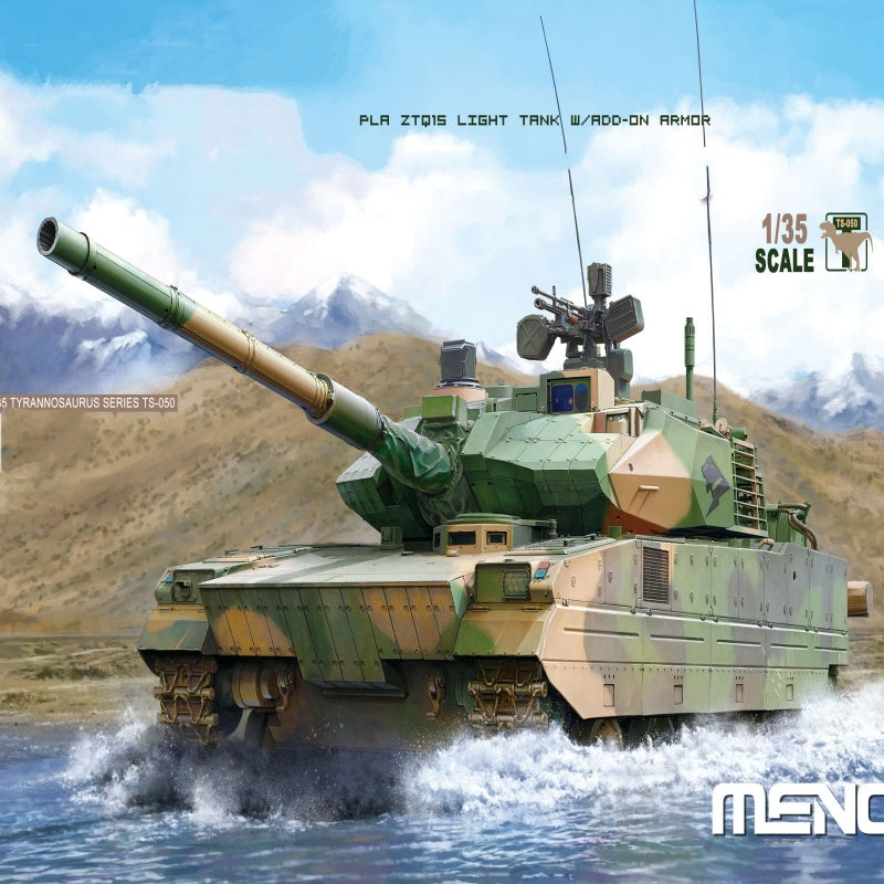 MENG TS-050 1/35 SCALE PLA ZTQ15 LIGHT TANK W/ADD-ON ARMOR model kit