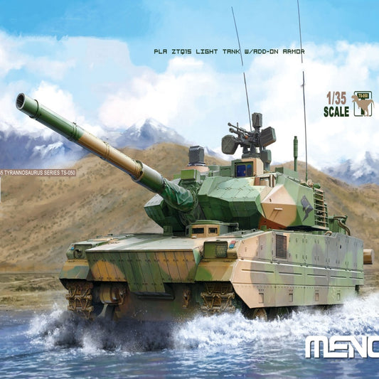 MENG TS-050 1/35 SCALE PLA ZTQ15 LIGHT TANK W/ADD-ON ARMOR model kit