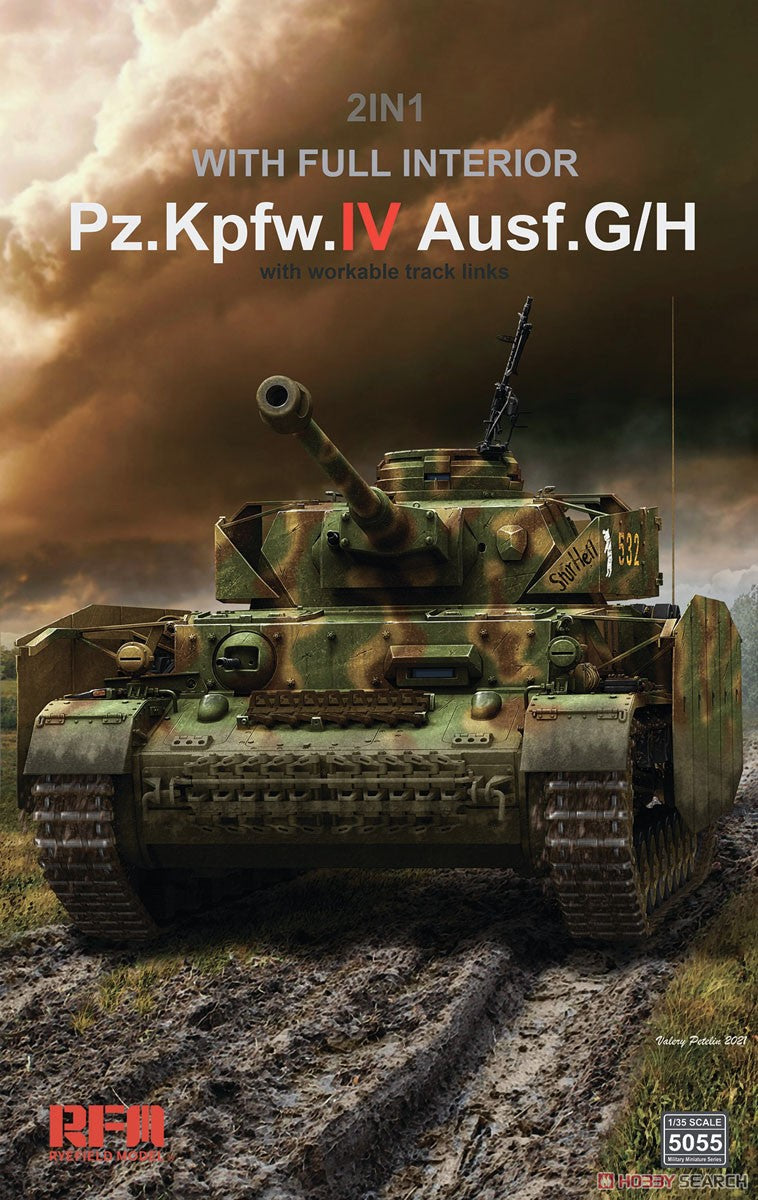 RYEFIELD MODEL RFM RM-5055 1/35 Pz.Kpfw.IV Ausf.G/H w/Full Interior