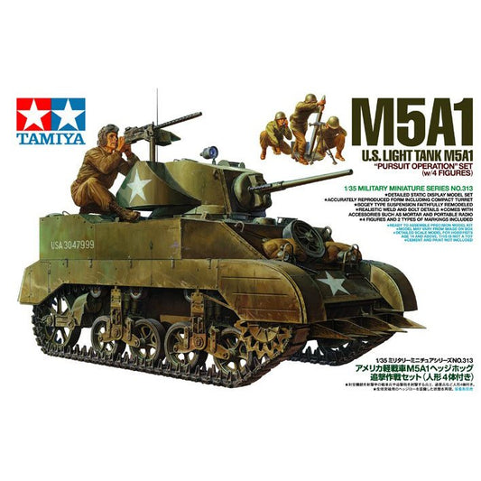 Tamiya 35313-1/35 II Guerra Mundial Ee.uu M5A1 Encendedor Panzer con Mortero